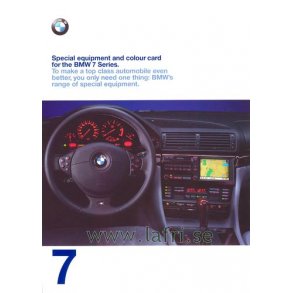 1998 BMW 7-serie Tillbehörskatalog med lacker