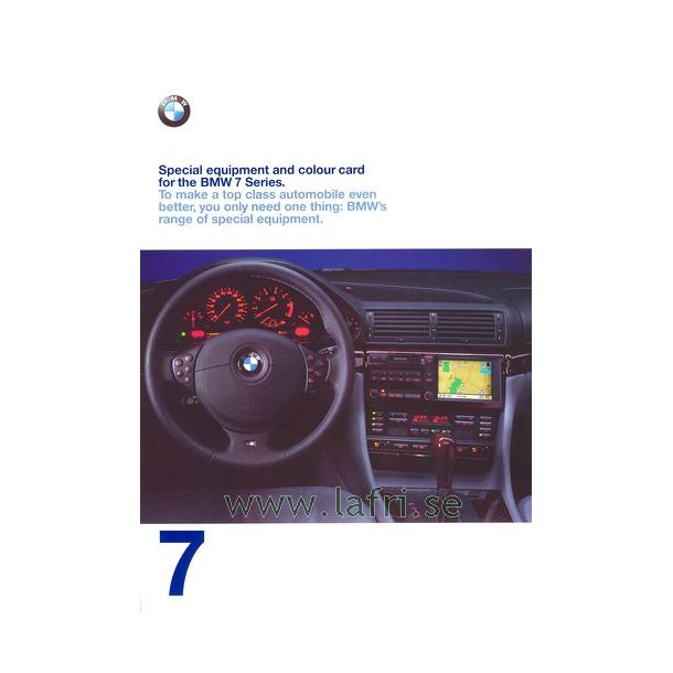 1998 BMW 7-serie Tillbeh&ouml;rskatalog med lacker