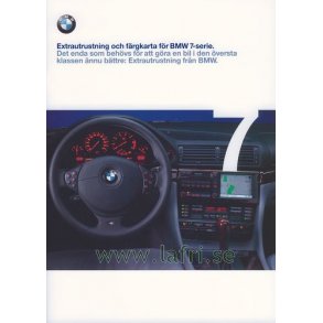 1998 BMW 7-serie Tillbehörskatalog med lacker