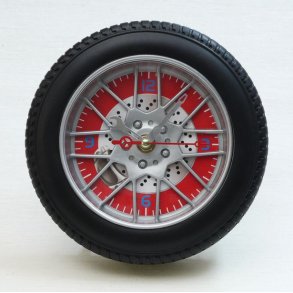 Däcksklocka med fälg [röd bakgrund]