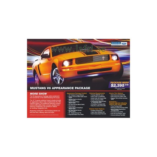 2008 Mustang V6 Appearance Package