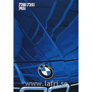 1985 BMW 728i, 735i & 745i