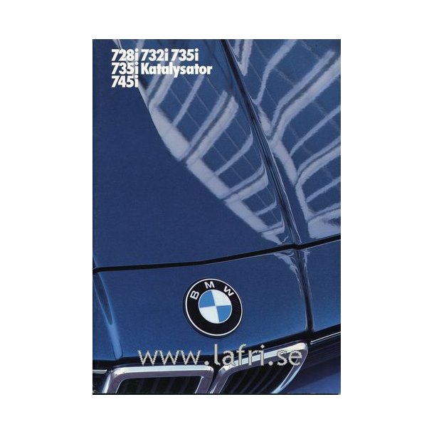 1985 BMW 728i, 732i, 735i, 735i Katalysator & 745i