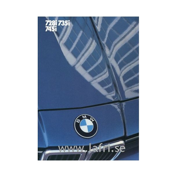 1986 BMW 728i, 735i & 745i