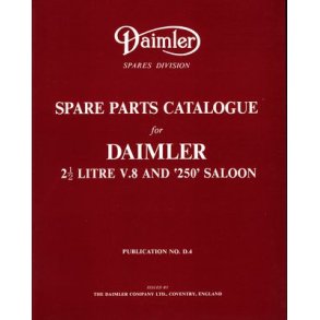 DAIMLER V8 & 250 Saloon Parts Catalogue