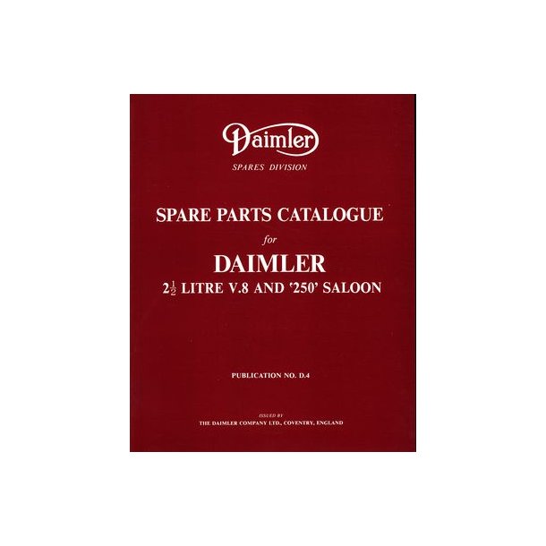 DAIMLER V8 & 250 Saloon Parts Catalogue