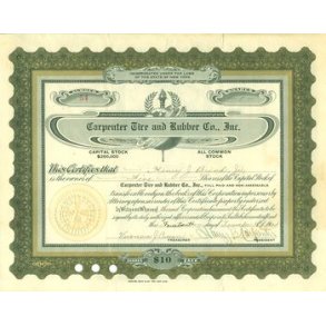 CARPENTER TIRE AND RUBBER CO. INC. [1929]