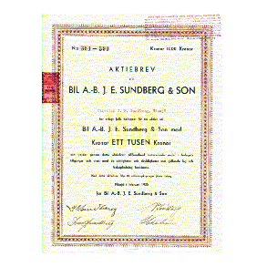 BIL A.-B. J.E. SUNDBERG & SON {1935]
