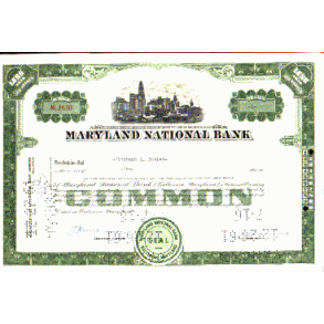 MARYLAND NATIONAL BANK [1961]