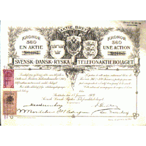 SVENSK-DANSK-RYSKA TELEFONAKTIEBOLAGET [1909]