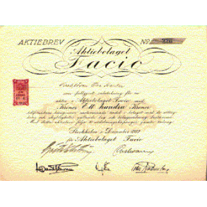 FACIO, AKTIEBOLAGET [1927]