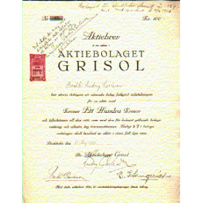 GRISOL, AKTIEBOLAGET [1920]