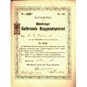 GULBRANDS BYGGNADSPATENT, AB [1916]
