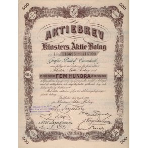 KLOSTERS AB [1918]