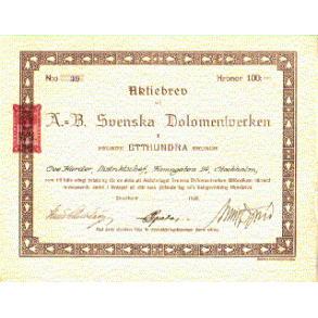 SVENSKA DOLOMENTVERKEN, AB [1920]