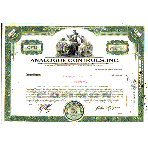 ANALOGUE CONTROLS, INC. [1964]