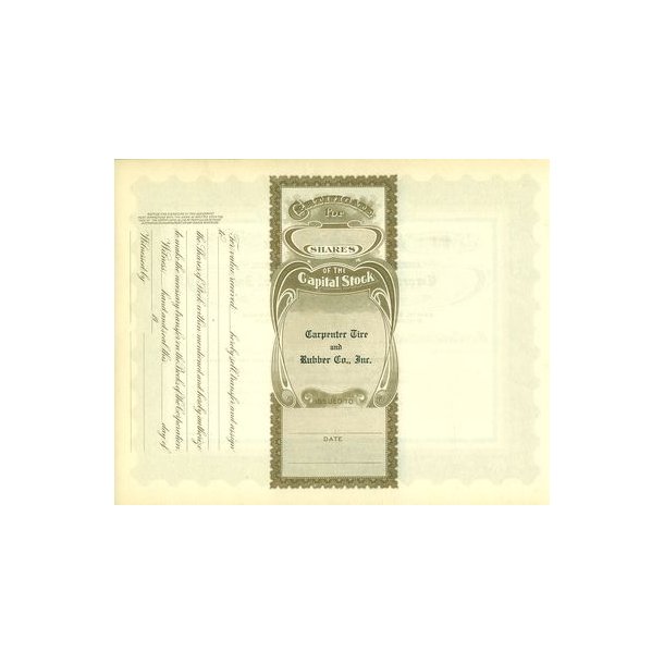 CARPENTER TIRE AND RUBBER CO. INC. [oifylld]