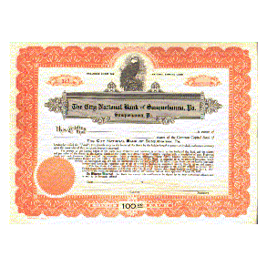 THE CITY NATIONAL BANK OF SUSQUEHANNA