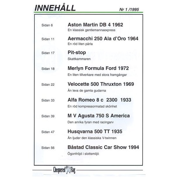 Chequered Flag Nr 1 - 1995