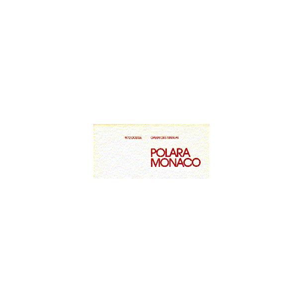 1972 DODGE Polara & Monaco