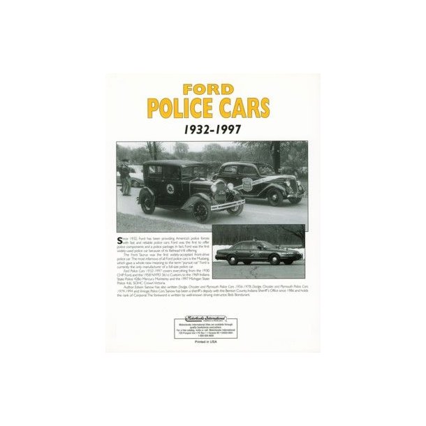 FORD POLICE CARS 1932-1997