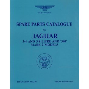 Mk II 3.4, 3.8 & 340 Spare Parts Catalogue 1959-1969