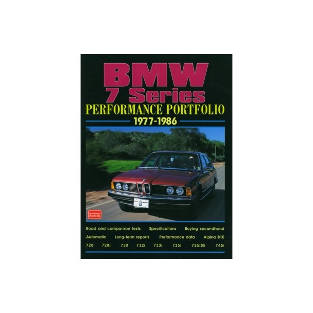 BMW 7 Series Performance Portfolio 1977-1986