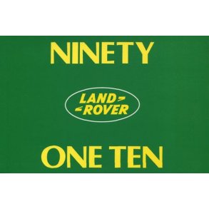 LAND ROVER 90, 110 Owner's Manual