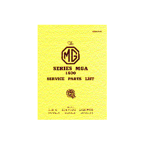 MGA 1600 & 1600 Mk II Parts Catalogue 