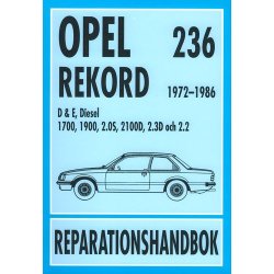 OPEL REKORD D &amp; E, Diesel 1972-1986  SVENSK