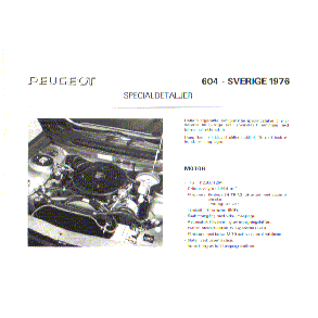 PEUGEOT 604 1976 Specialdetaljer Sverige
