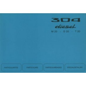 PEUGEOT 304 Diesel [Tryckt 1978]