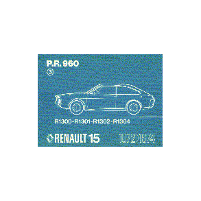 RENAULT 15 Reservdelshandbok