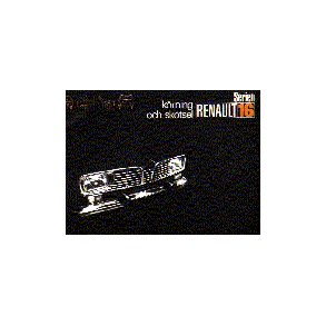 RENAULT 16 [Svensk tryckt 1972]