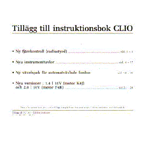 RENAULT CLIO 2000 [Svensk]