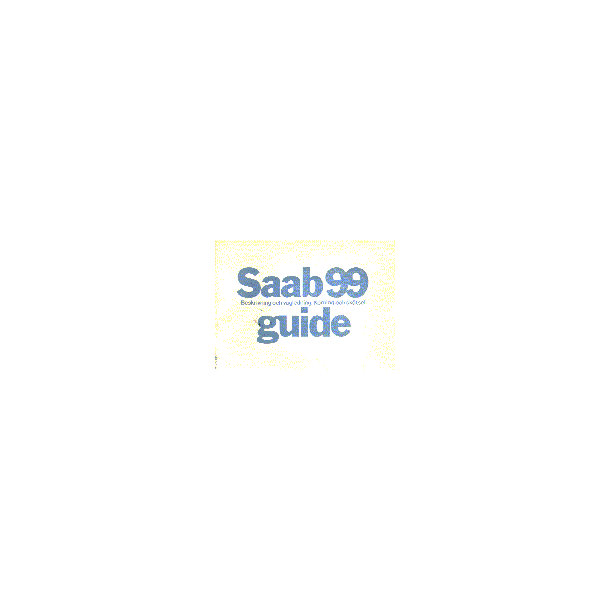 1975 SAAB 99 Guide
