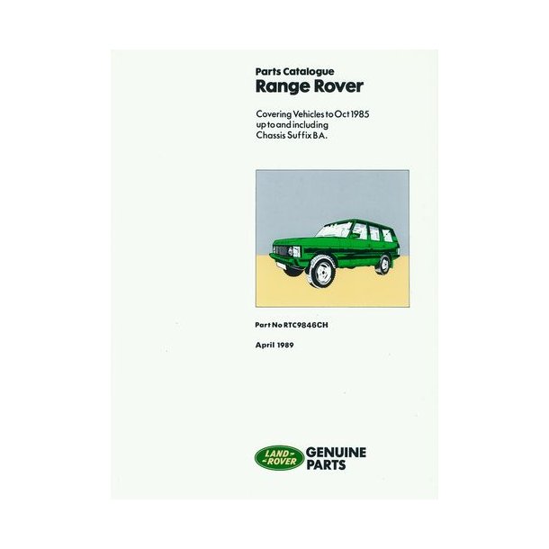 RANGE ROVER Parts Catalogue 1970-1985