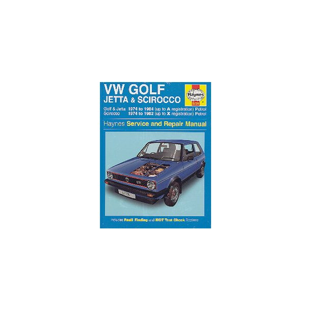 VW GOLF, JETTA &amp; SCIROCCO 1.5, 1.6 &amp; 1.8 liter