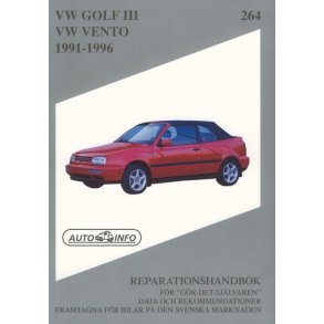 VW GOLF III, VARIANT, CABRIOLET  & VENTO 1991-1996