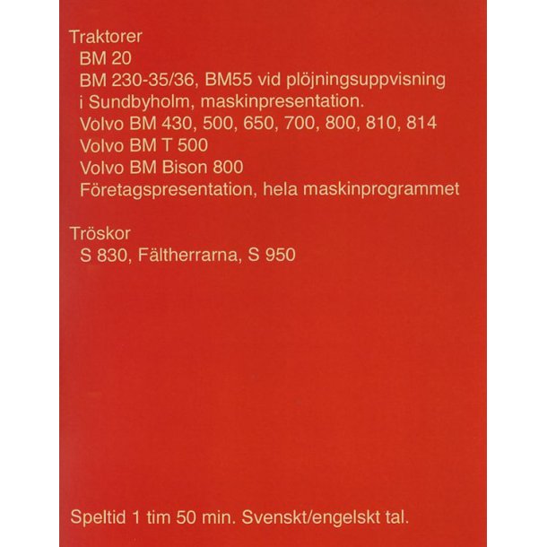 Volvo BM Traktorer [och tr&ouml;skor]