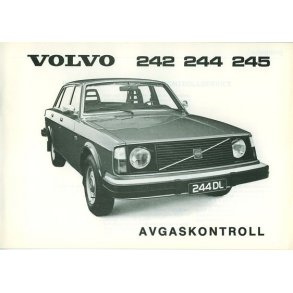 VOLVO 1976 242, 244 & 245 Avgaskontroll