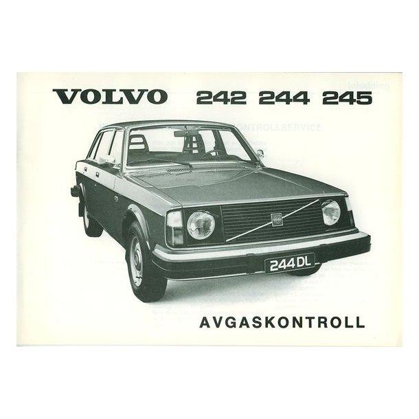 VOLVO 1976 242, 244 & 245 Avgaskontroll