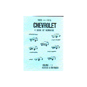 1953-1975 CHEVROLET - A Book of Numbers