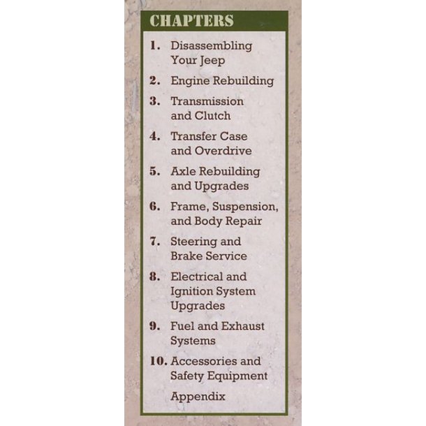 JEEP CJ Rebuilder's Manual 1972-1986