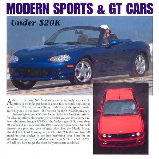 MODERN SPORTS & GT CARS - under $20K