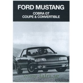 1987 Mustang Cobra GT Coupe & Convertible