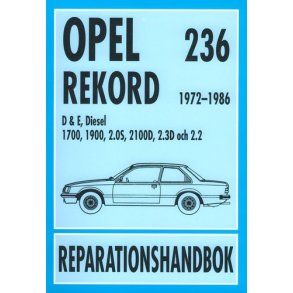 OPEL REKORD D & E, Diesel 1972-1986  SVENSK