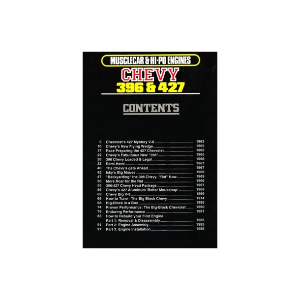 CHEVY 396 &amp; 427