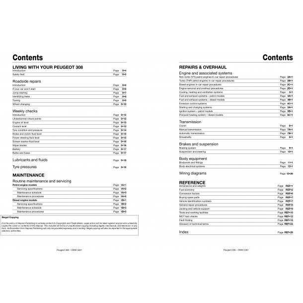 PEUGEOT 308 [bensin &amp; diesel] 2007-2012